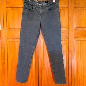 AG Adriana Goldschmied The Stevie Ankle Slim Straight Gray Jeans, 29R Made USA